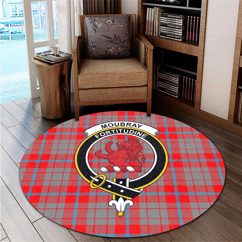 Moubray Tartan Classic Crest Round Carpet