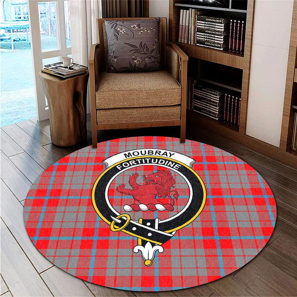 Moubray Tartan Classic Crest Round Carpet