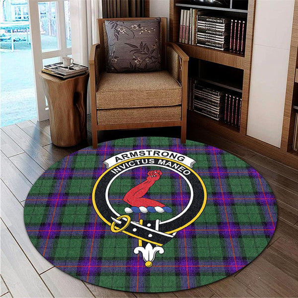 Armstrong Modern Tartan Classic Crest Round Carpet