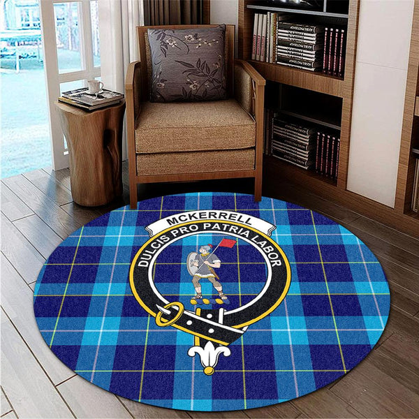 McKerrell Tartan Classic Crest Round Carpet