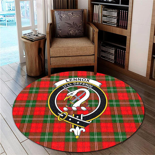 Lennox Modern Tartan Classic Crest Round Carpet