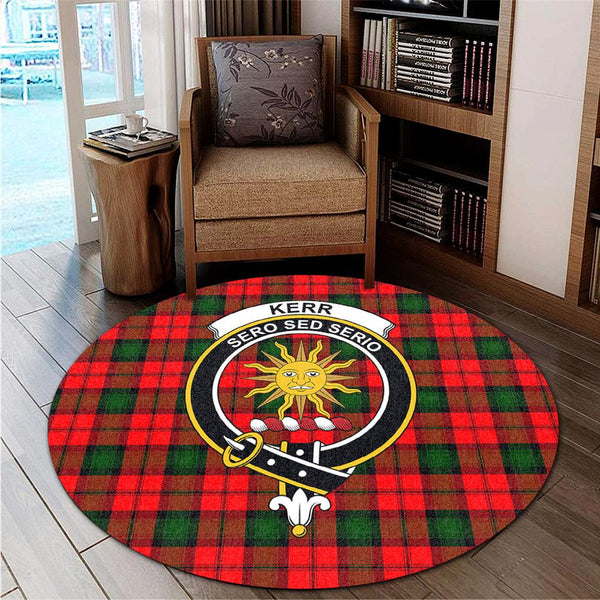 Kerr Modern Tartan Classic Crest Round Carpet