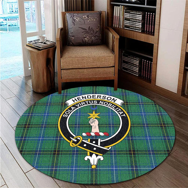 Henderson Ancient Tartan Classic Crest Round Carpet