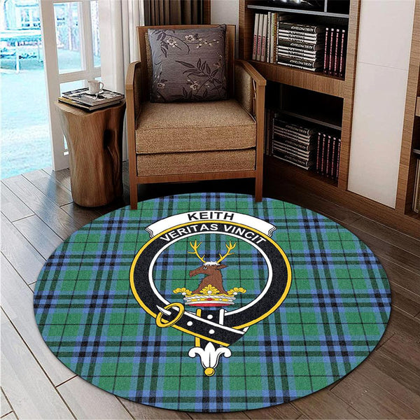 Keith Ancient Tartan Classic Crest Round Carpet