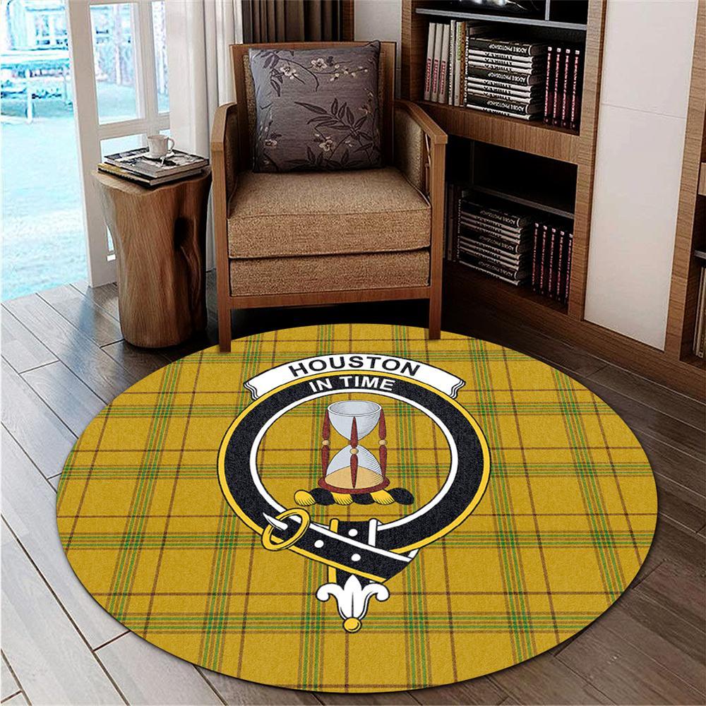 Houston Tartan Classic Crest Round Carpet