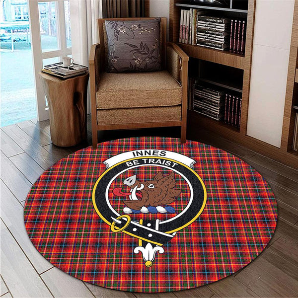 Innes Modern Tartan Classic Crest Round Carpet