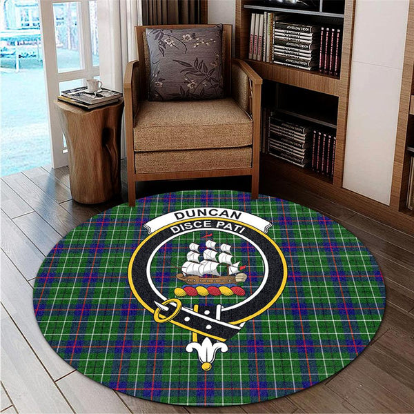 Duncan Modern Tartan Classic Crest Round Carpet