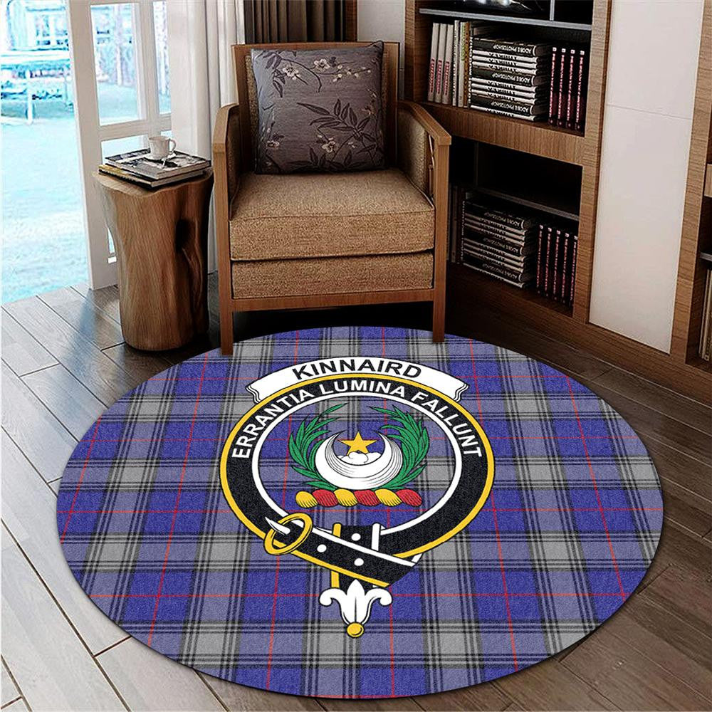 Kinnaird Tartan Classic Crest Round Carpet