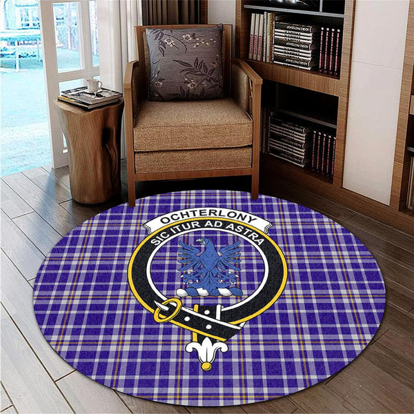 Ochterlony Tartan Classic Crest Round Carpet