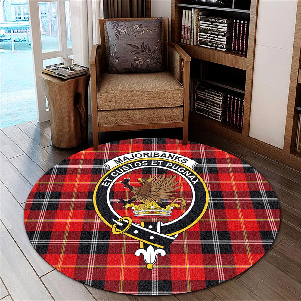 Marjoribanks Tartan Classic Crest Round Carpet