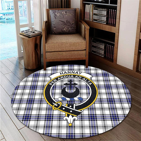 Hannay Modern Tartan Classic Crest Round Carpet