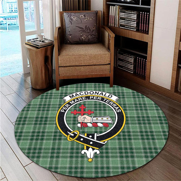 MacDonald Lord of the Isles Hunting Tartan Classic Crest Round Carpet