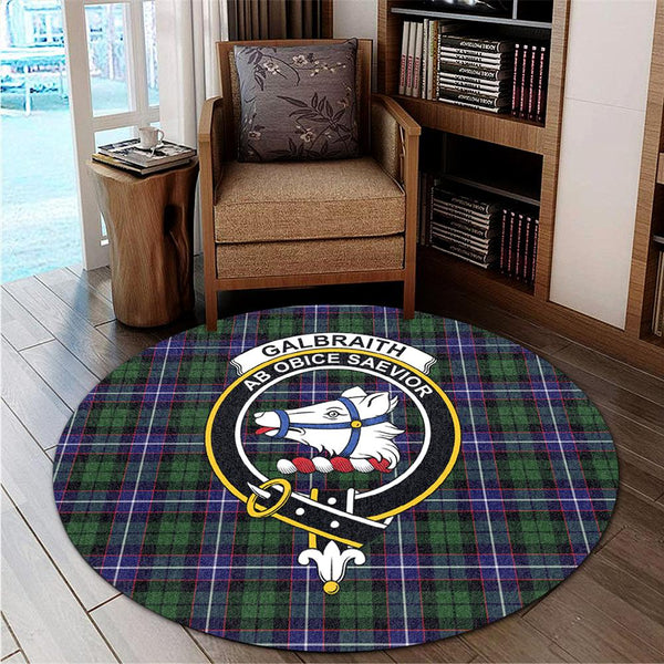 Galbraith Modern Tartan Classic Crest Round Carpet