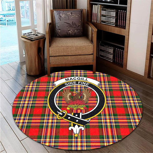 MacGill Modern Tartan Classic Crest Round Carpet