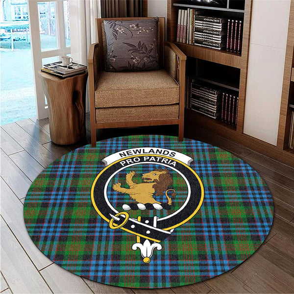 Newlands of Lauriston Tartan Classic Crest Round Carpet