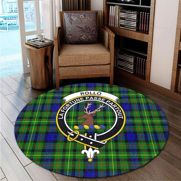 Rollo Modern Tartan Classic Crest Round Carpet