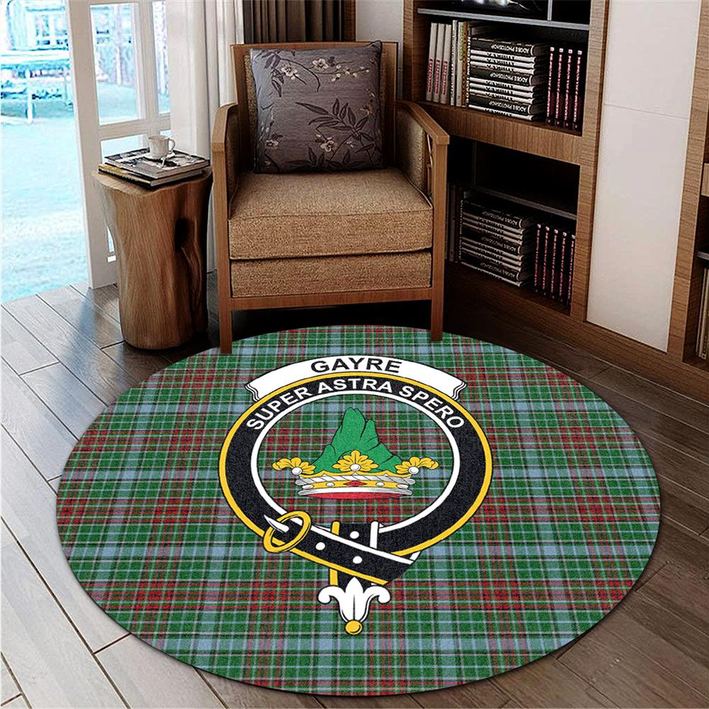 Gayre Tartan Classic Crest Round Carpet