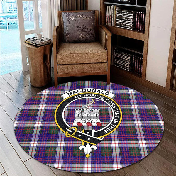 MacDonald Dress Modern Tartan Classic Crest Round Carpet