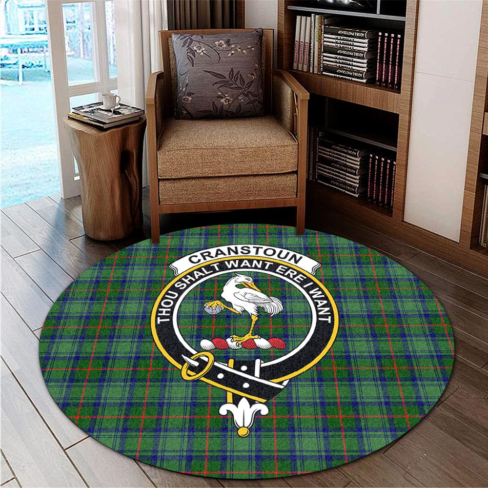 Cranstoun Tartan Classic Crest Round Carpet