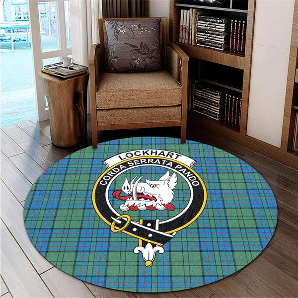 Lockhart Modern Tartan Classic Crest Round Carpet