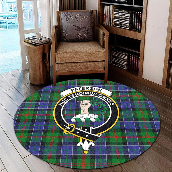 Paterson Tartan Classic Crest Round Carpet