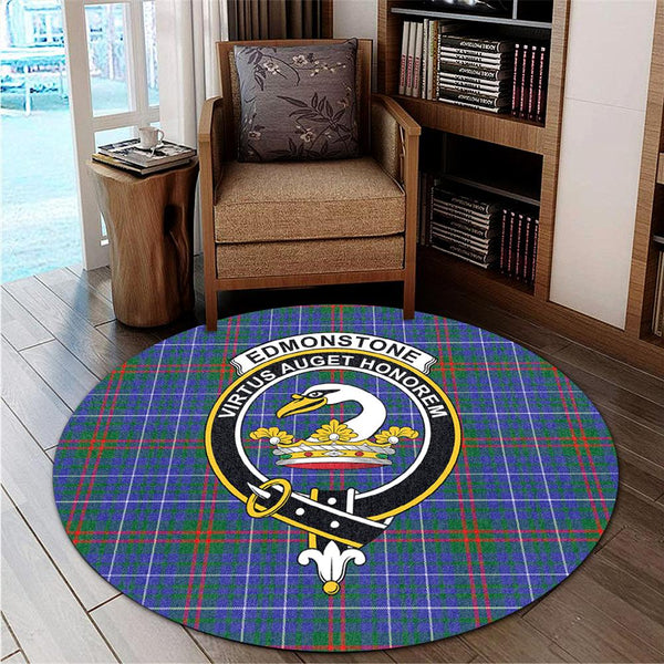 Edmonstone Tartan Classic Crest Round Carpet