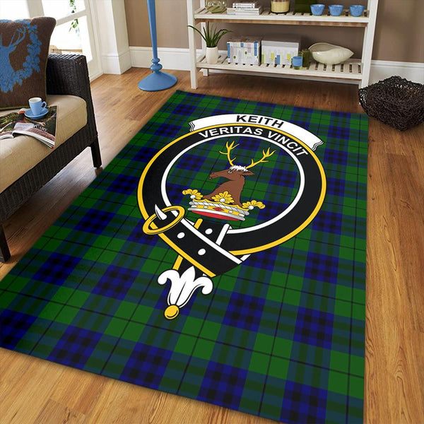 Keith Modern Tartan Crest Area Rug