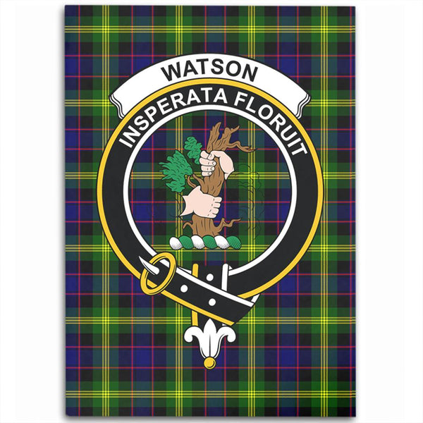 Watson Modern Tartan Crest Area Rug