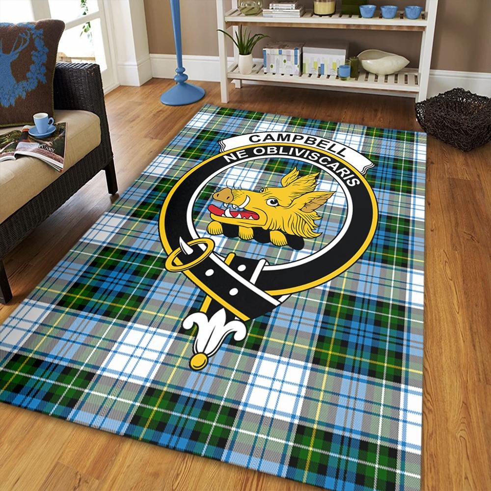 Campbell Dress Ancient Tartan Crest Area Rug