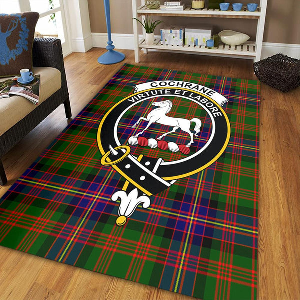 Cochrane Modern Tartan Crest Area Rug