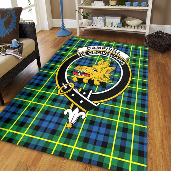 Campbell of Breadalbane Ancient Tartan Crest Area Rug