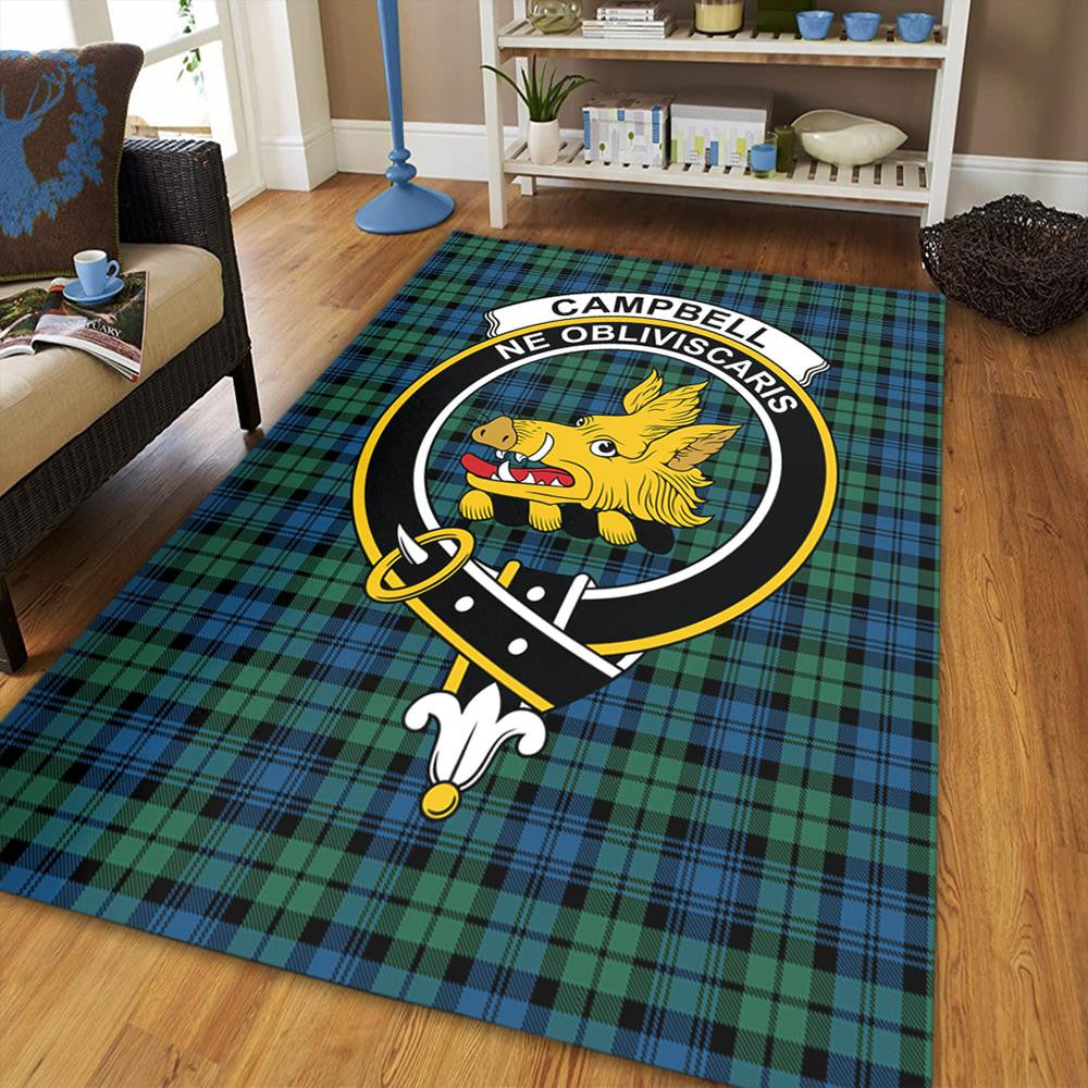 Campbell Ancient 02 Tartan Crest Area Rug