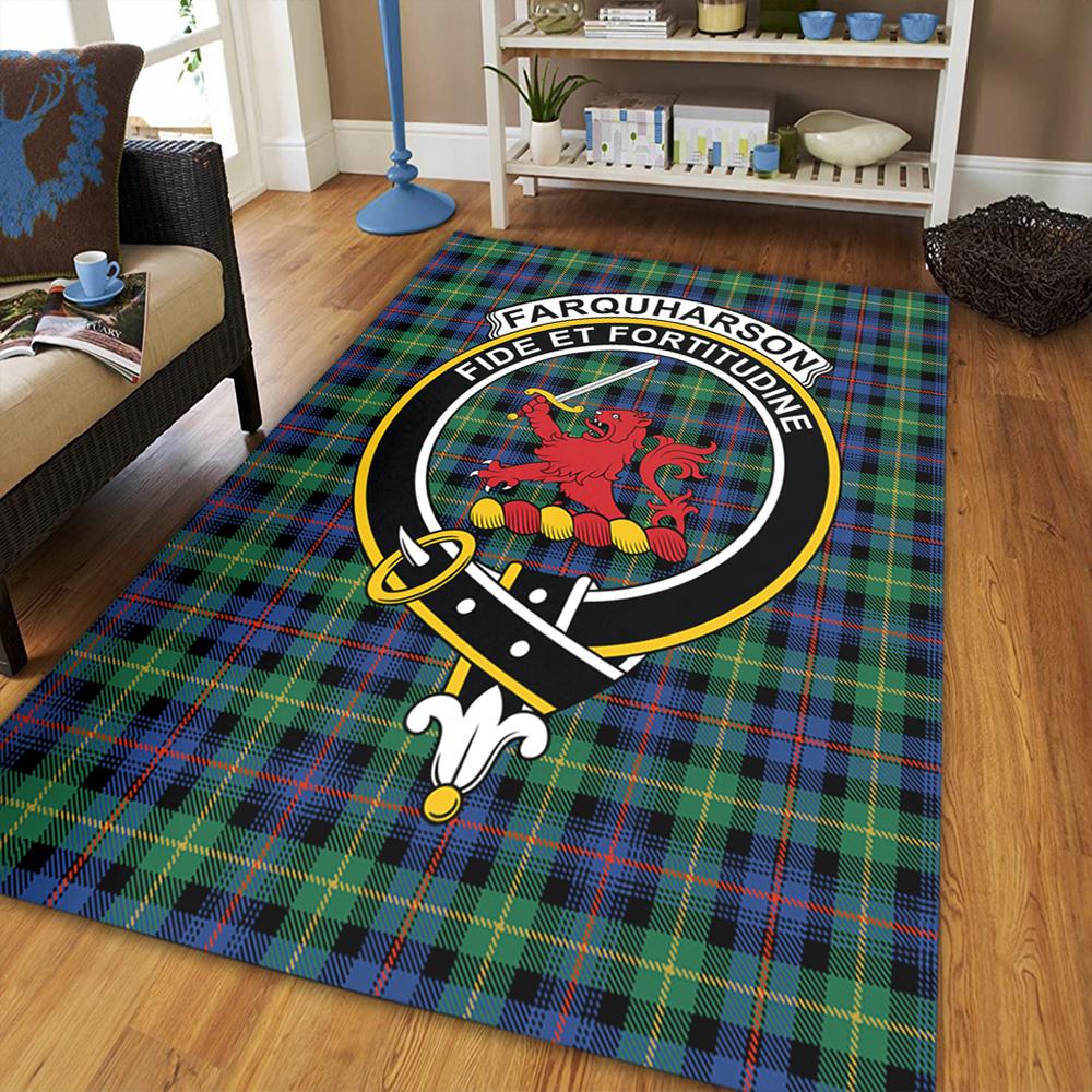 Farquharson Ancient Tartan Crest Area Rug