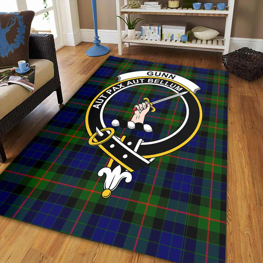 Gunn Modern Tartan Crest Area Rug