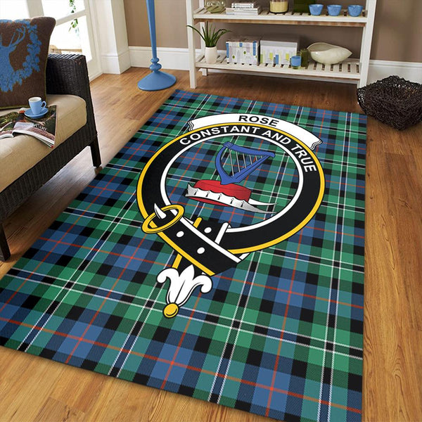 Rose Hunting Ancient Tartan Crest Area Rug