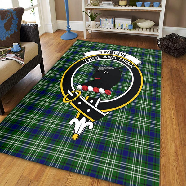 Tweedside District Tartan Crest Area Rug