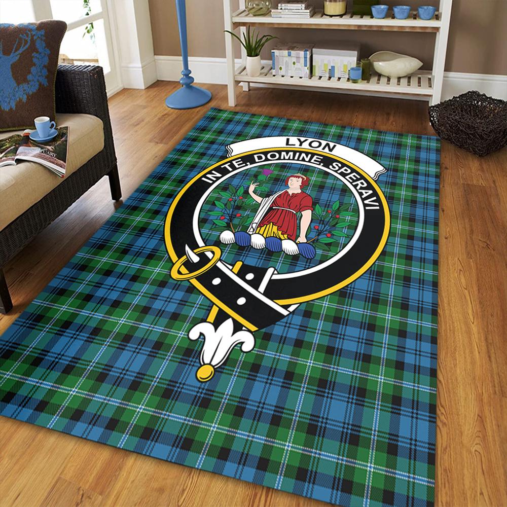 Lyon Clan Tartan Crest Area Rug