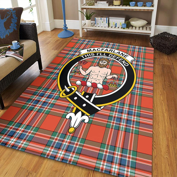 MacFarlane Ancient Tartan Crest Area Rug