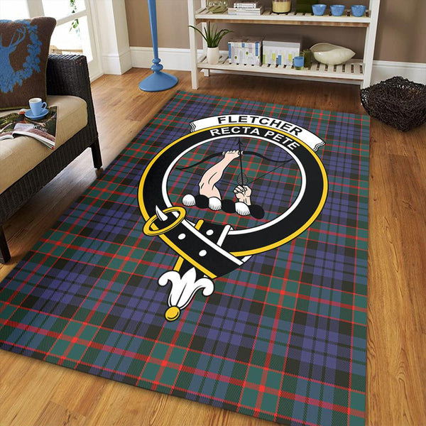 Fletcher of Dunans Tartan Crest Area Rug