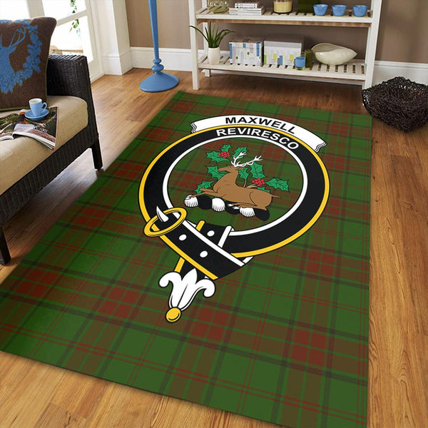 Maxwell Hunting Tartan Crest Area Rug