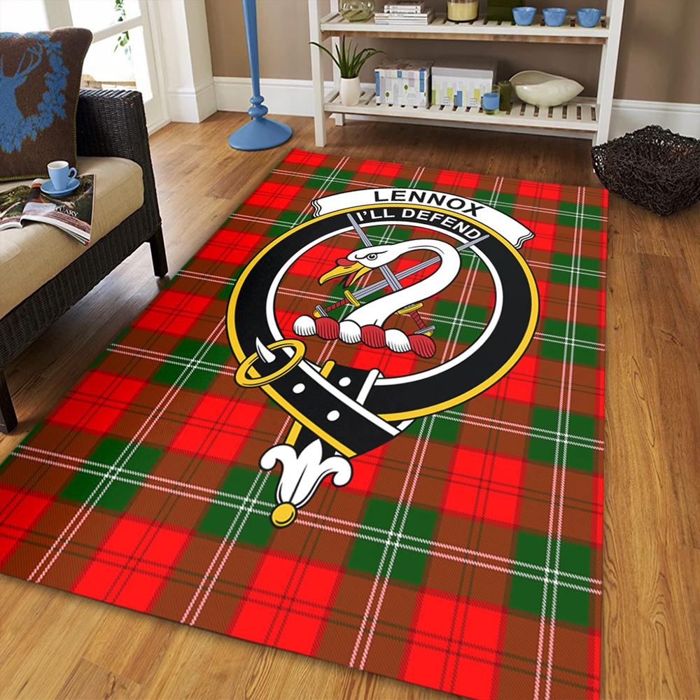 Lennox Modern Tartan Crest Area Rug