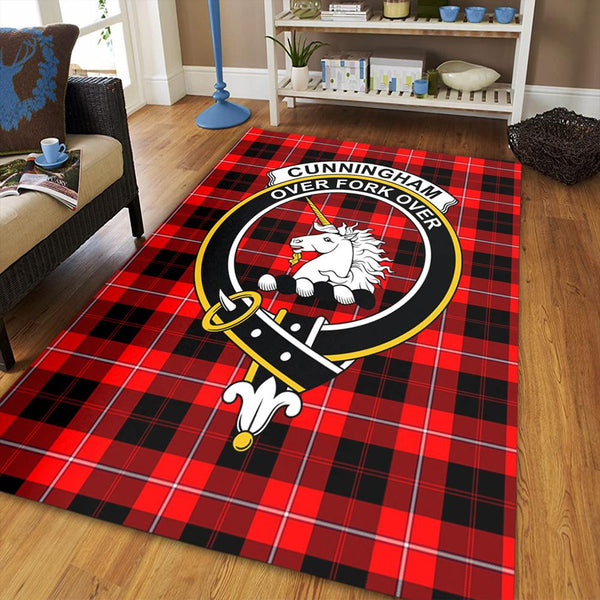 Cunningham Modern Tartan Crest Area Rug