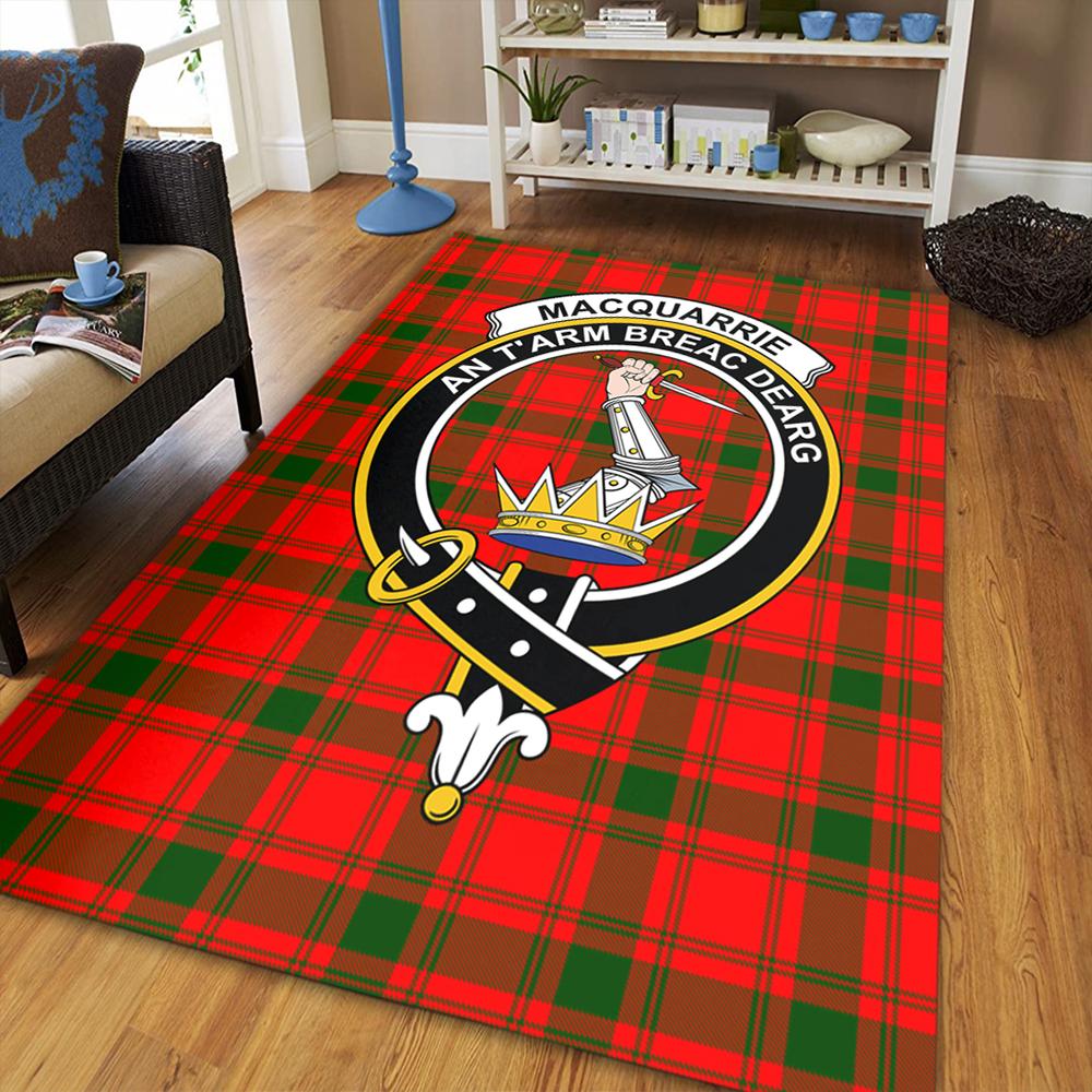 MacQuarrie Modern Tartan Crest Area Rug