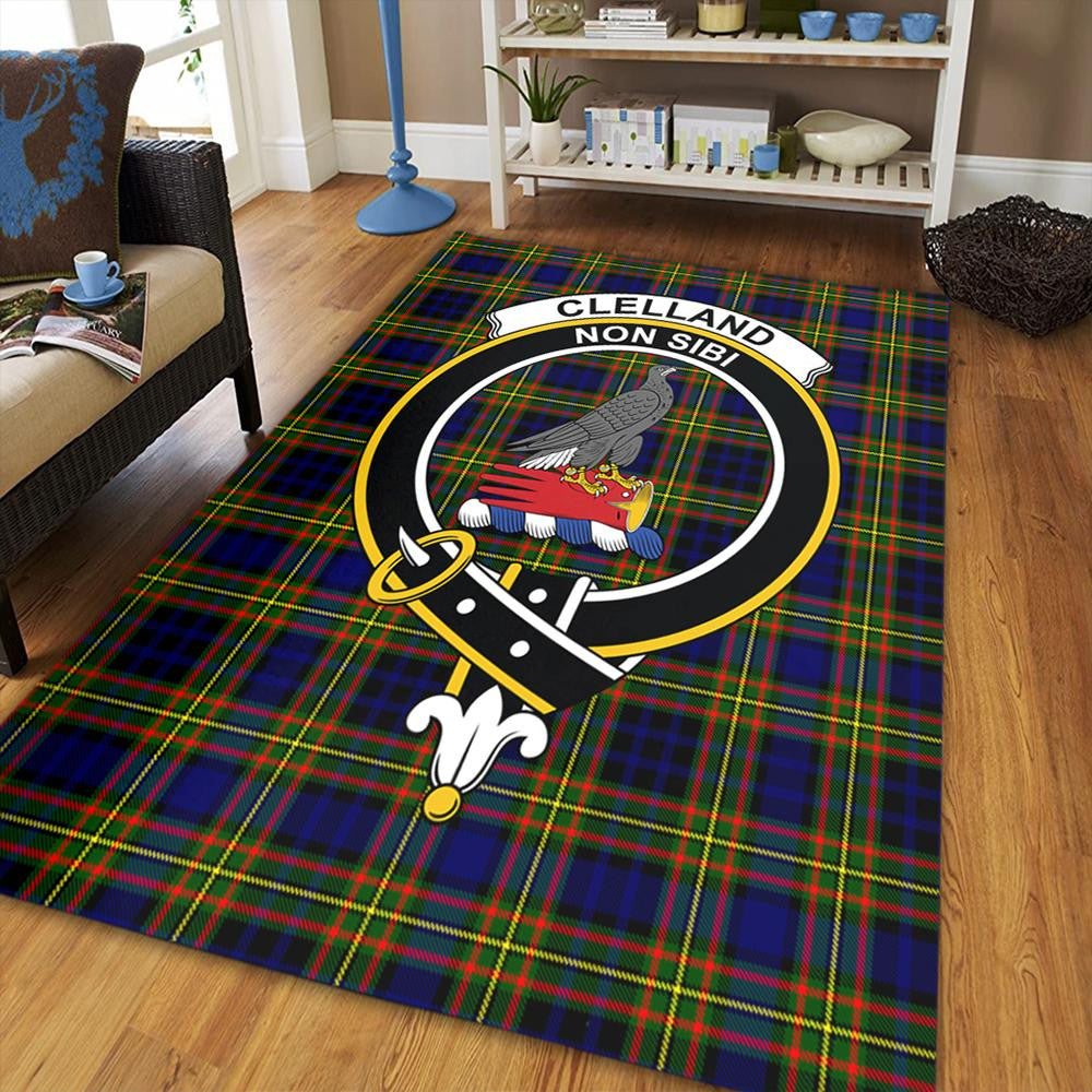 Clelland Modern Tartan Crest Area Rug