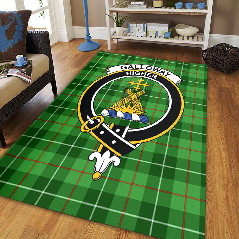 Galloway District Tartan Crest Area Rug