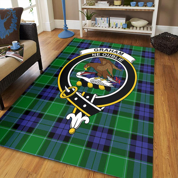 Graham of Menteith Modern Tartan Crest Area Rug