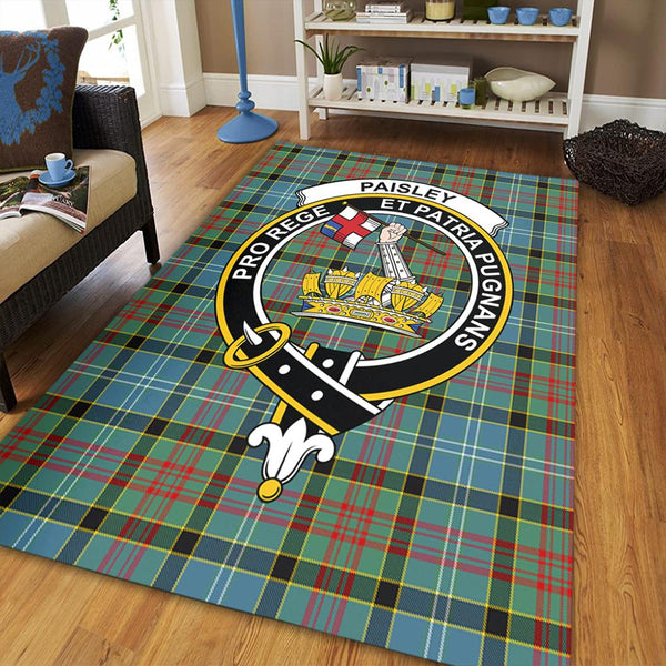 Paisley District Tartan Crest Area Rug