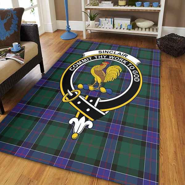 Sinclair Hunting Modern Tartan Crest Area Rug