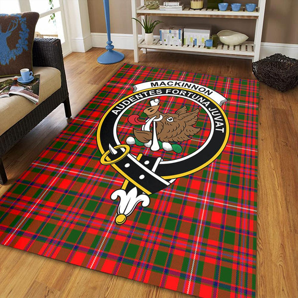 MacKinnon Modern Tartan Crest Area Rug