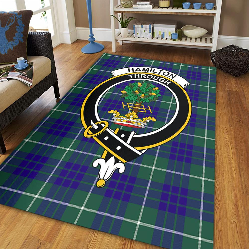 Hamilton Hunting Modern Tartan Crest Area Rug